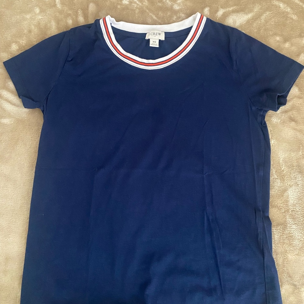 Navy Blue Ringer Tee